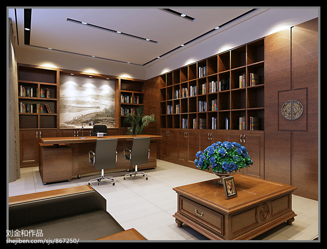 縣長(zhǎng),書記辦公室-裝修設(shè)計(jì)效果圖-劉金和設(shè)計(jì)師作品-設(shè)計(jì)本