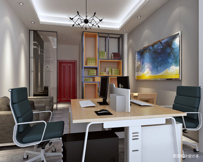 老板辦公室-裝修設計效果圖-周圣凱設計師作品-設計本